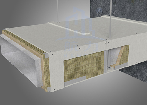 Calcium silicate ventilation duct