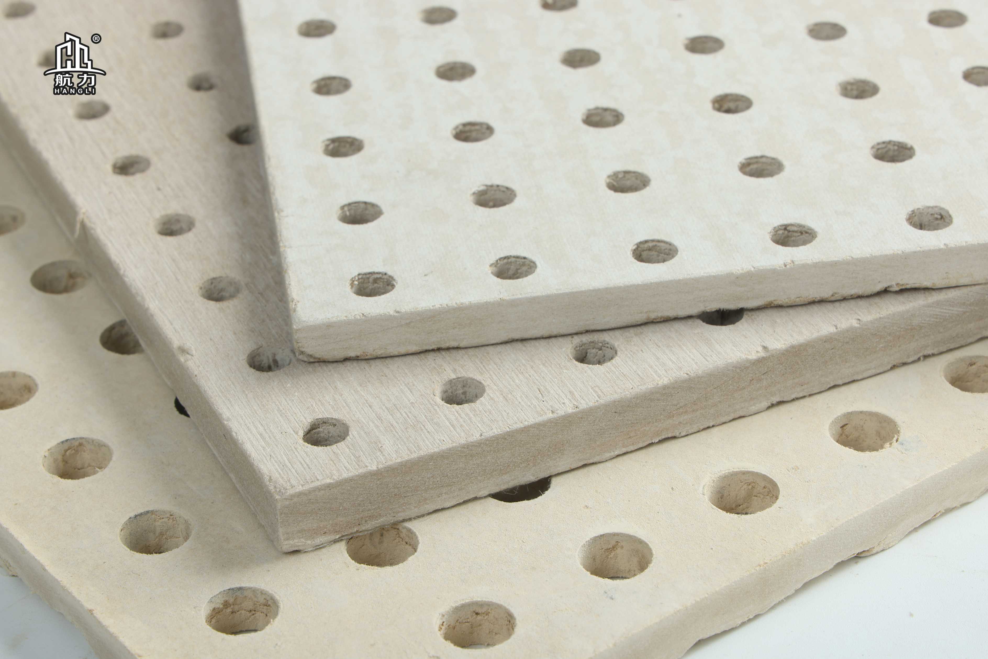 Perforated fiber reinforced calcium silicate board